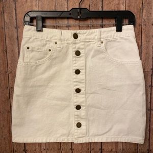 Billabong white denim skirt
